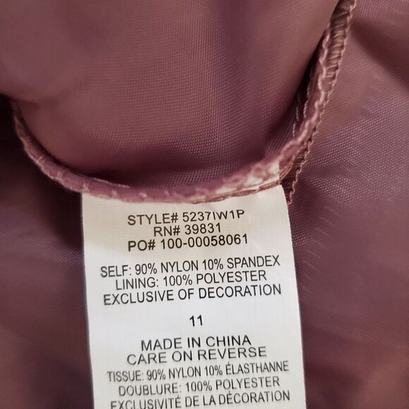 🌹 SEQUIN HEARTS 🌹 Off Shoulder Sequin Lace High Low Dress - [Size 11, Mauve] - Picture 12 of 13